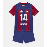 Echipament fotbal Barcelona Joao Felix #14 Tricou Acasa 2023-24 pentru copii maneca scurta (+ Pantaloni scurti)